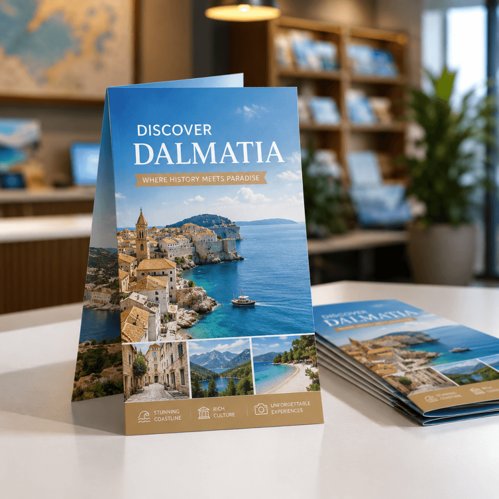 Profesionalno tiskani letaki za promocijo podjetja, dogodkov, turistične ponudbe in oglaševalske kampanje.