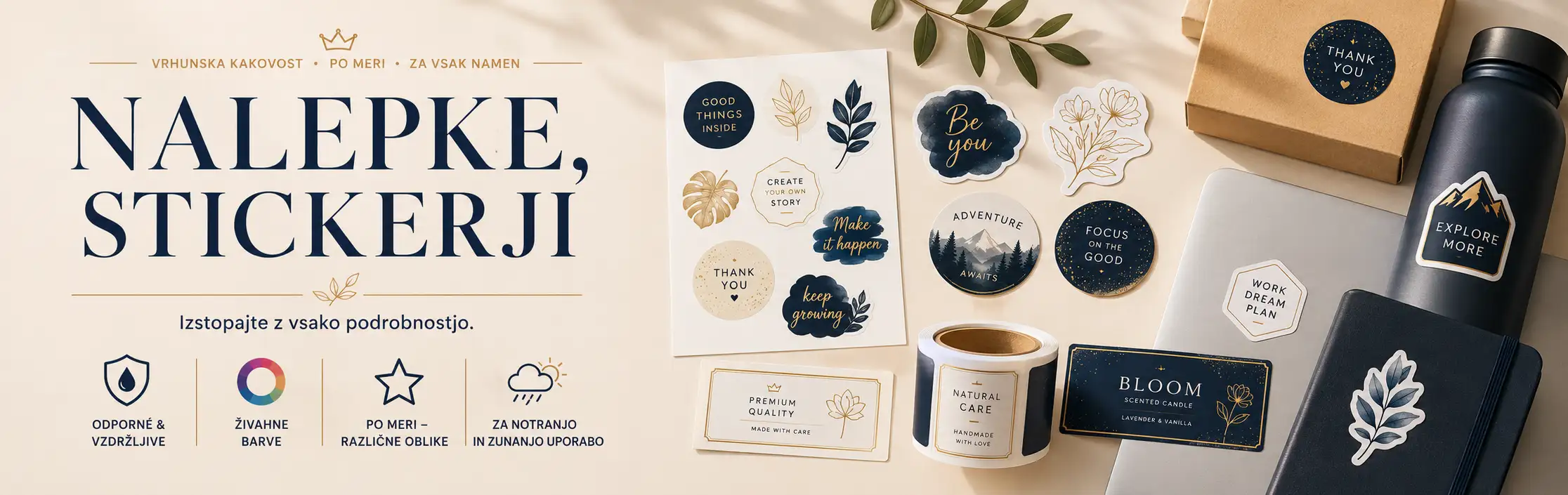 Nalepke in stickerji po meri | Tisk samolepilnih nalepk